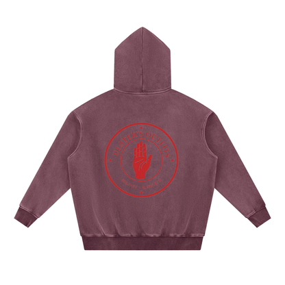 Snow Wash Fleece Oversize Hoodie